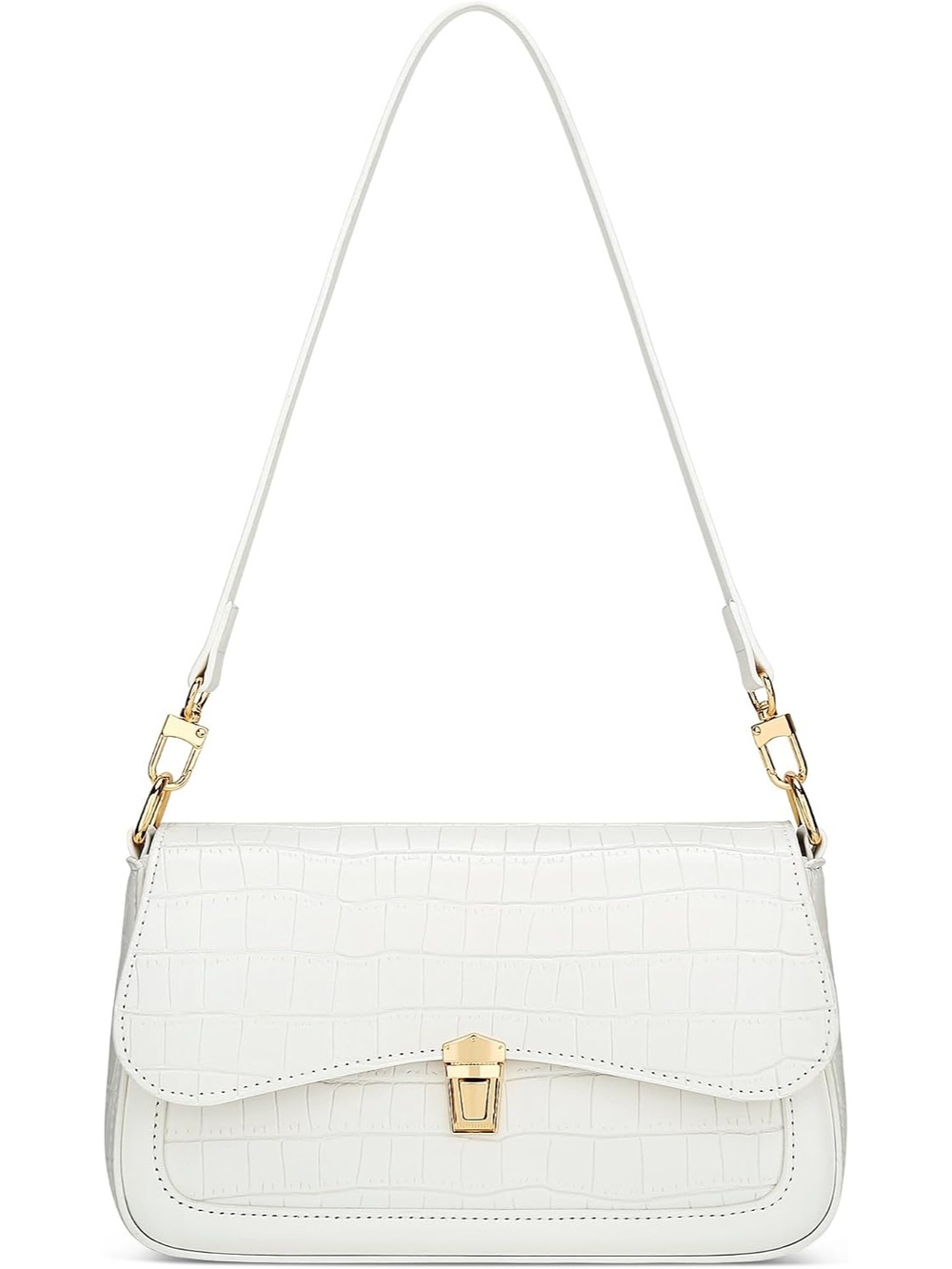 〽️ Women's White Cute Hobo Mini Clutch Purses Zipper Small Crossbody Bag